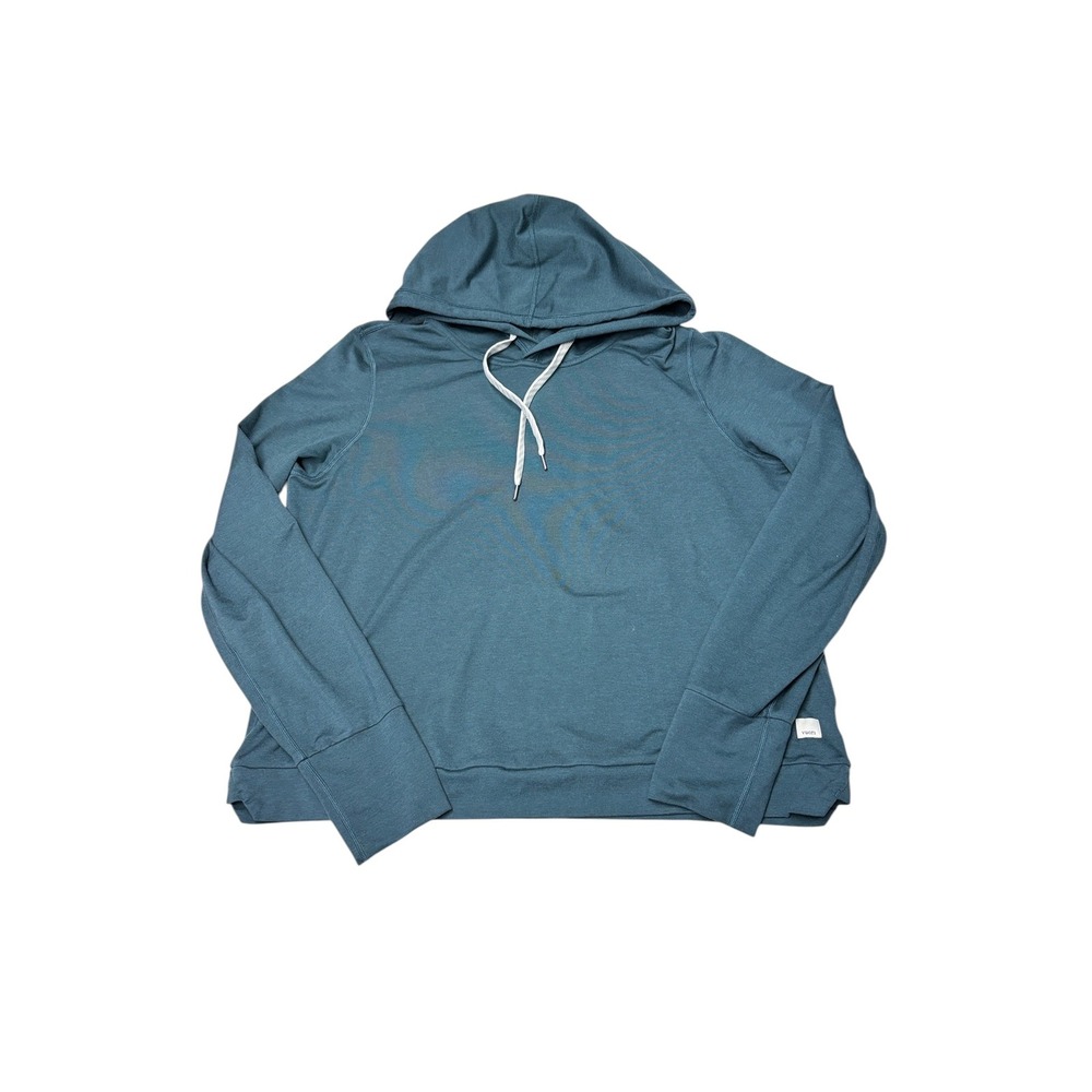Vuori Halo Essential Hoodie Teal Blue DreamKnit Pullover Womens Size L